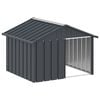 vidaXL Hondenhok 116,5x103x81,5 cm gegalvaniseerd staal antracietkleur