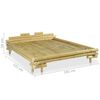 vidaXL Bedframe bamboe 160x200 cm