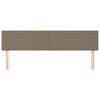 vidaXL Hoofdborden 180x5x78/88 cm stof taupe