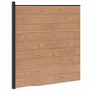 vidaXL Hek set 175 x 186 cm WPC en Aluminium Bruin