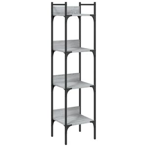 vidaXL Boekenkast 4-laags 35x30x138,5 cm bewerkt hout grijs sonoma