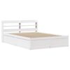 vidaXL Bedframe met hoofdbord massief grenenhout wit 140x190 cm