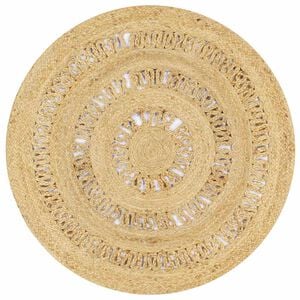 vidaXL Vloerkleed handgemaakt 90 cm gevlochten jute