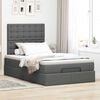 vidaXL Ottoman bed met matras en LED's 120x200cm stof donkergrijs