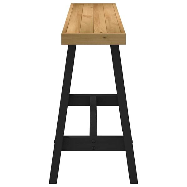 vidaXL Wandtafel NOAIN A-vormige poten 120x30x75 cm massief hout