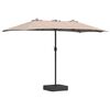 vidaXL Tuinparasol Taupe 385 x 209 x 244 cm Polyester