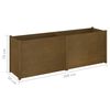vidaXL Plantenbak 200x50x70 cm massief grenenhout honingbruin