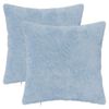 vidaXL Kussensloop 2 st HEERLEN Lichtblauw 35 x 35 cm Nep Konijnenbont