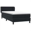 vidaXL Boxspring met matras fluweel zwart 80x210 cm