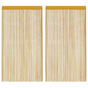 vidaXL Koordgordijnen 2 st 100x250 cm goudkleurig