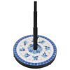 vidaXL Parasolvoet rond 12 kg blauw en wit