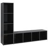 vidaXL Tv-meubelen 2 st 142,5x35x36,5 cm bewerkt hout hoogglans grijs