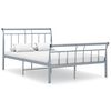 vidaXL Bedframe metaal grijs 120x200 cm