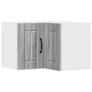 vidaXL Wandhoekkast LUCCA Grijs sonoma 57 x 57 x 40 cm Bewerkt hout