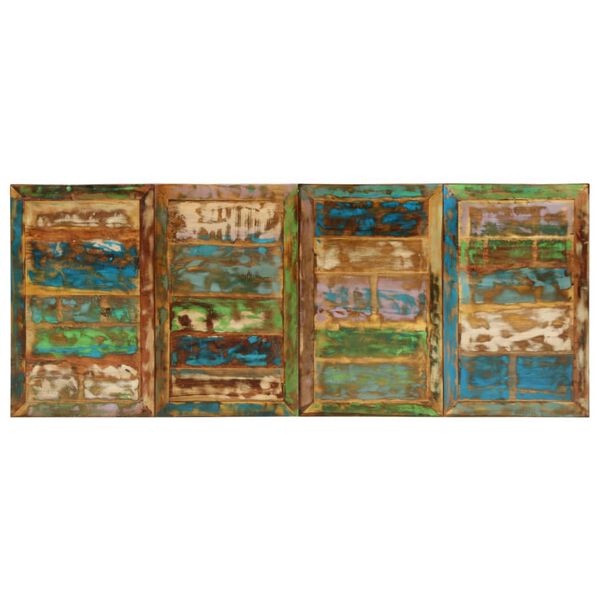 vidaXL Eettafel 220x90x77 cm massief gerecycled hout