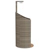 vidaXL Buitendouche 100x100x241,5 cm poly rattan en acaciahout grijs