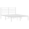 vidaXL Bedframe met hoofdbord metaal wit 120x190 cm
