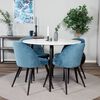 Venture Home Eetkamerstoelen 2 st Velvet fluweel zwart en blauw