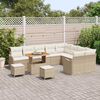 vidaXL Tuin Sofa Set 12 pcs Beige poly rattan