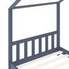 vidaXL Kinderbedframe massief grenenhout grijs 90x200 cm