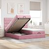 vidaXL Ottoman bed met matrassen 180x200cm fluweel roze