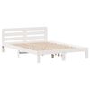 vidaXL Bedframe zonder matras massief grenenhout wit 135x190 cm