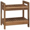 vidaXL Badkamerplank Naturel 45 x 30 x 45 cm Massief Teakhout