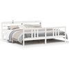 vidaXL Bedframe met hoofdeinde zonder matras 200x200 cm wit