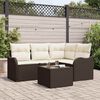 vidaXL Tuin Sofa Set Bruin poly rattan