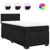 vidaXL Boxspring met matras fluweel zwart 1-persoons (alleen AU)