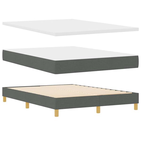 vidaXL Boxspringbed met matras Donkergrijs 160 x 200 cm Stof