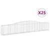 vidaXL Schanskorven 25 st gewelfd 400x30x60/80 cm ijzer