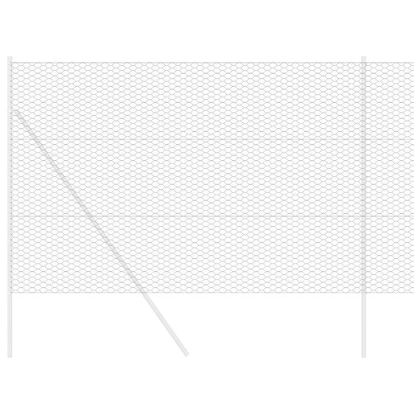 vidaXL Hexagon Hek Grijs 1,5 x 10 m PVC