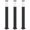 vidaXL Bolderverlichting 3 stuks 80 cm Zwart IP44
