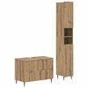 vidaXL 2-delige Badkamerkast Set ZWOLLE Artisanaal eiken Bewerkt hout