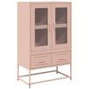 vidaXL Hoge kast 68x39x111,5 cm staal roze