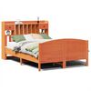 vidaXL Bed met boekenkast zonder matras grenenhout wasbruin 150x200 cm