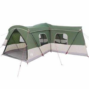vidaXL Tent voor 16 personen met dak Groen 680 x 510 x 210 cm