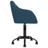 vidaXL Eetkamerstoelen draaibaar 6 st fluweel blauw