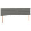 vidaXL Hoofdborden 200x5x78/88 cm stof donkergrijs