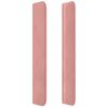 vidaXL Hoofdbord met randen 147x16x118/128 cm fluweel roze