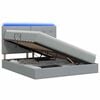 vidaXL LED Opslagbed met Matras Lichtgrijs 180 x 200 cm Stof