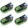 vidaXL Spanbanden 4 st 800 daN 6 m groen