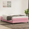 vidaXL Boxspring zonder matras fluweel roze 160x210 cm