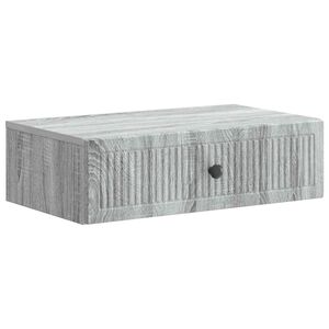 vidaXL Wandmontage Zijtafel Grijs sonoma 59 x 34,5 x 17 cm