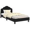vidaXL Bedframe voor kinderen met hoofdbord Zwart 90 x 190 cm Fluweel