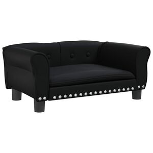 vidaXL Hondenmand 70x45x30 cm kunstleer zwart