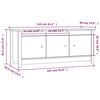 vidaXL Schoenenkast 110x38x45,5 cm massief grenenhout wit