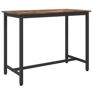 vidaXL Tafel Gerookt eiken 100 x 50 x 76,5 cm Engineered hout en staal