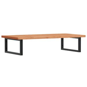 vidaXL Badkamer wandschap staal en massief beukenhout